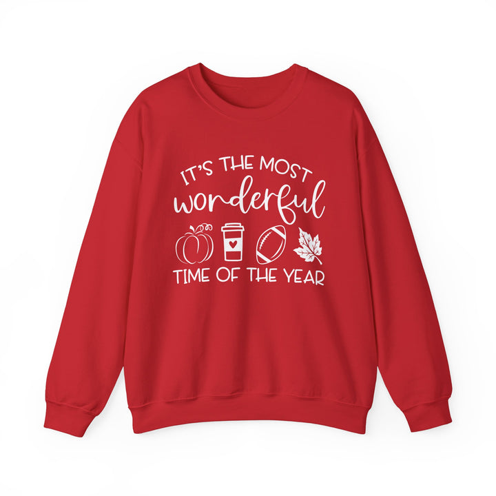 Most Wonderful Time Of The Year Fall Thanksgiving Sweatshirt, Happy Thanksgiving Day Turkey Fall Autumn Lover Sweatshirt Gift For Men Women