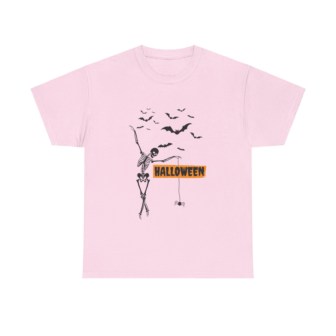 Cute Dancing Skeleton Halloween T-Shirt, Halloween Party Pumpkin Skeleton Dance Shirt Gift For Men Women