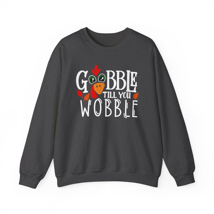 Gobble Till You Wobble Fall Thanksgiving Sweatshirt, Happy Thanksgiving Day Turkey Fall Autumn Lover Sweatshirt Gift For Men Women