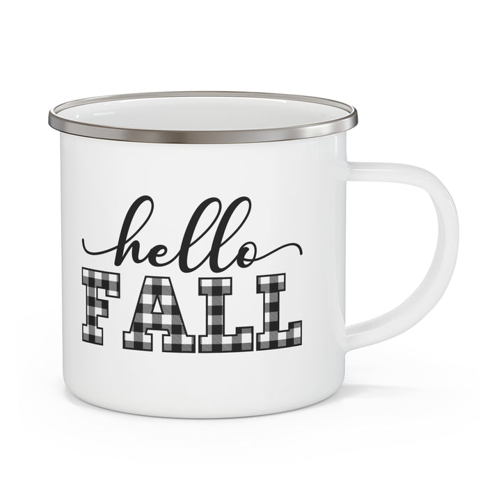 Hello Fall Thanksgiving Camping Mug, Happy Thanksgiving Day Turkey Fall Autumn Lover Mug Gift For Men Women