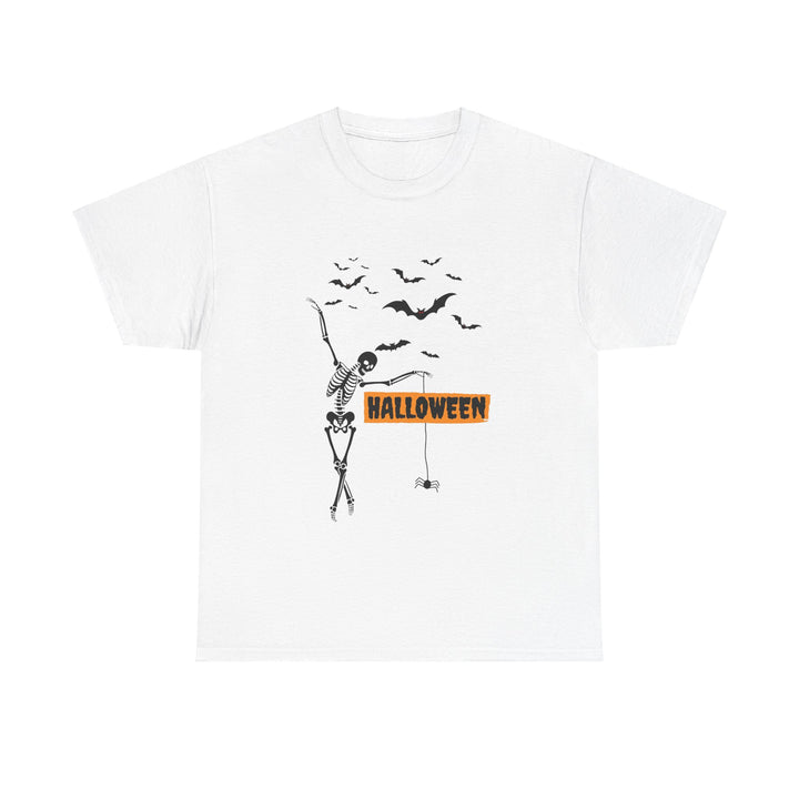 Cute Dancing Skeleton Halloween T-Shirt, Halloween Party Pumpkin Skeleton Dance Shirt Gift For Men Women