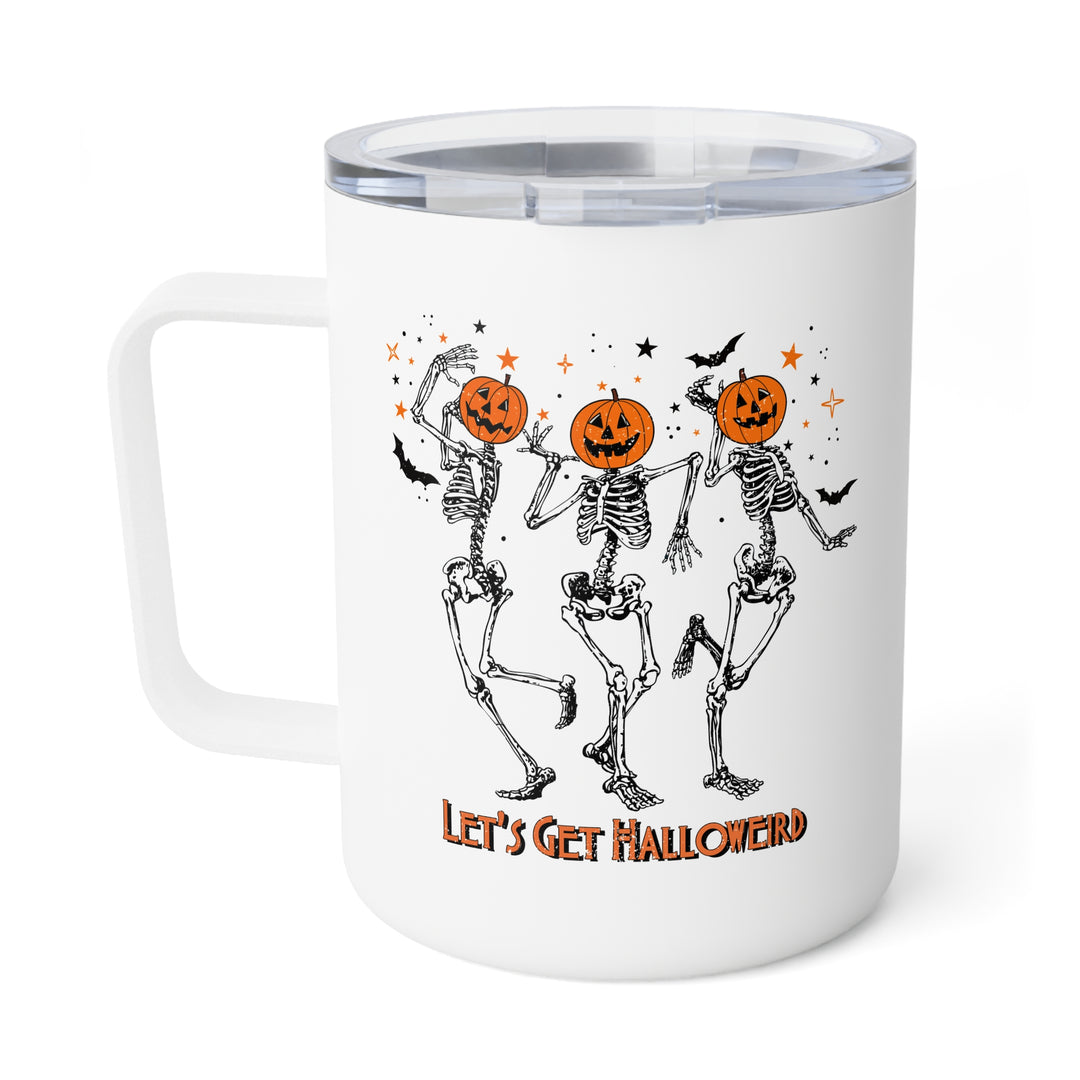 Let's Get Halloweird Dancing Skeleton Halloween Mug, Halloween Party Pumpkin Skeleton Dance Mug Gift For Men Women