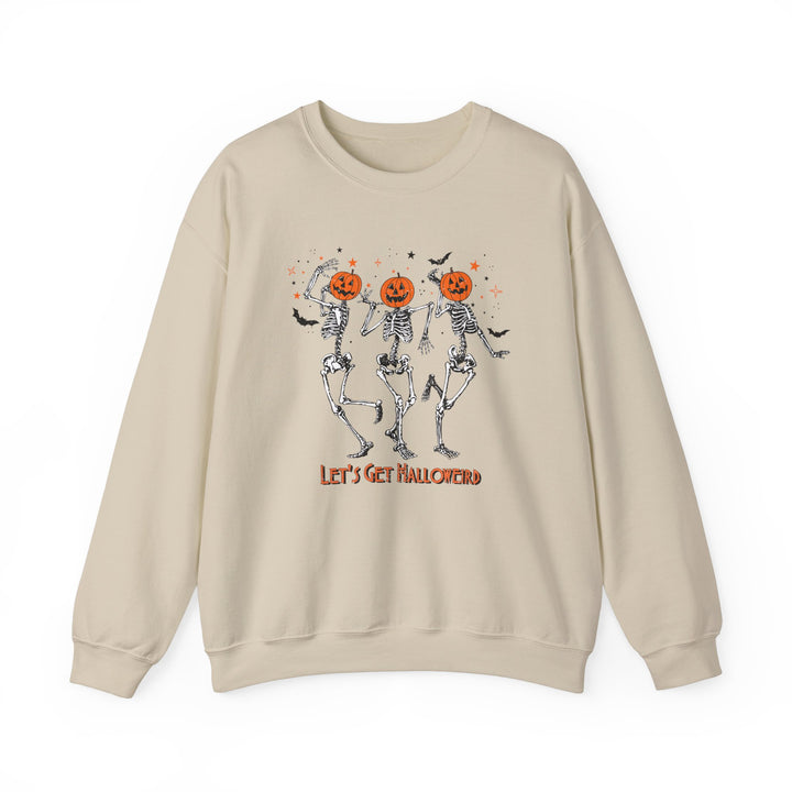 Let's Get Halloweird Dancing Skeleton Halloween Sweatshirt Crewneck, Halloween Party Pumpkin Skeleton Dance Sweatshirt Gift For Men Women