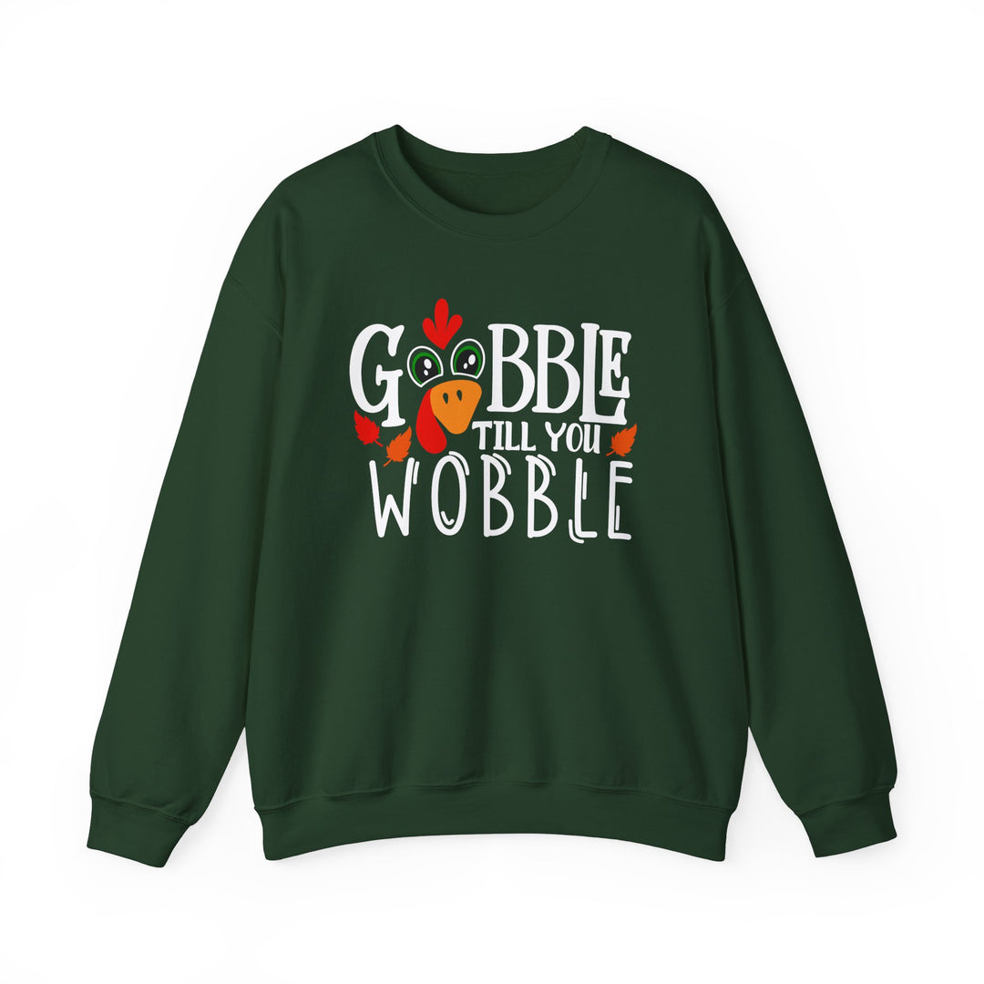 Gobble Till You Wobble Fall Thanksgiving Sweatshirt, Happy Thanksgiving Day Turkey Fall Autumn Lover Sweatshirt Gift For Men Women