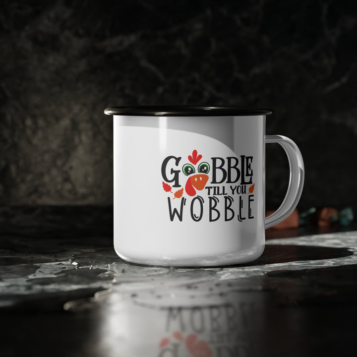 Gobble Till You Wobble Fall Thanksgiving Mug, Happy Thanksgiving Day Turkey Fall Autumn Lover Mug Gift For Men Women