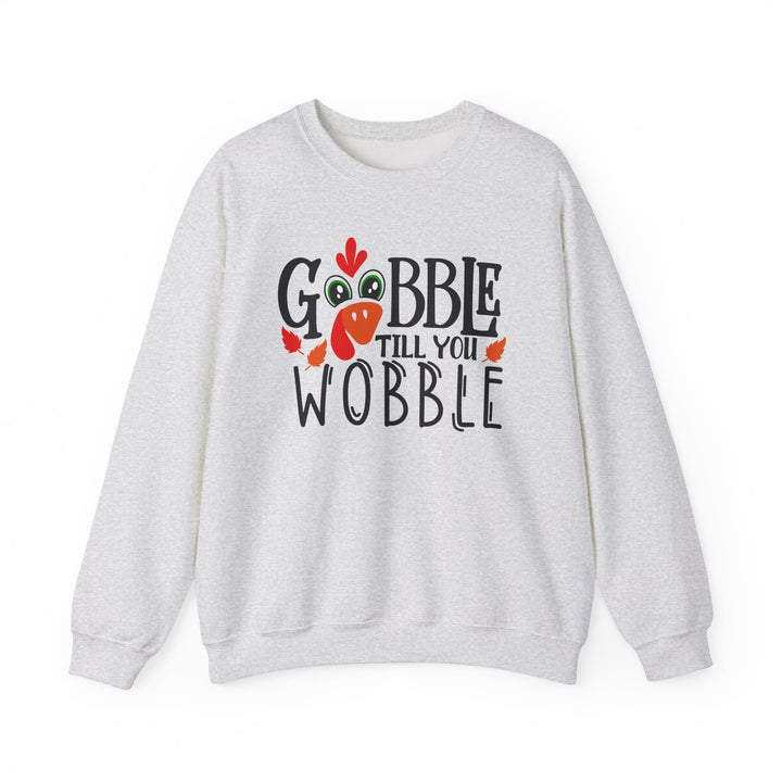 Gobble Till You Wobble Fall Thanksgiving Sweatshirt, Happy Thanksgiving Day Turkey Fall Autumn Lover Sweatshirt Gift For Men Women