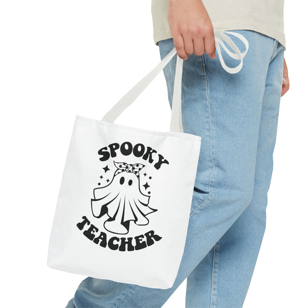 Spooky Teacher Halloween Teacher Tote Bag, Halloween Party Pumpkin Ghost Witch Teaching Lover Tote Bag Gift For Men Women