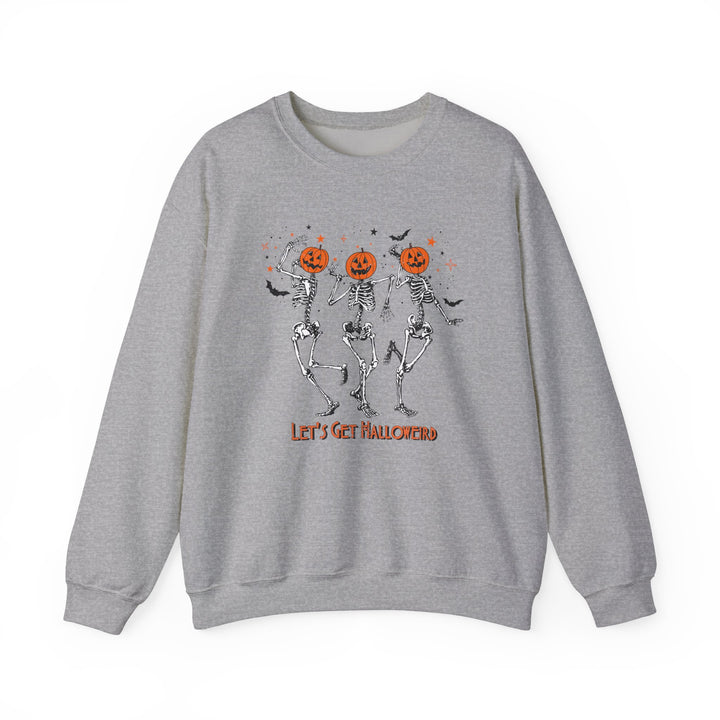 Let's Get Halloweird Dancing Skeleton Halloween Sweatshirt Crewneck, Halloween Party Pumpkin Skeleton Dance Sweatshirt Gift For Men Women