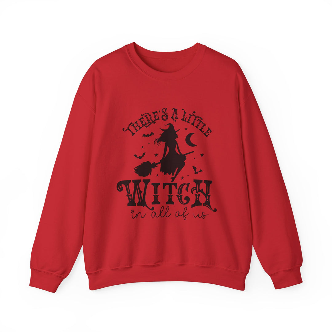 There's A Little Witch In All Of Us Halloween Sweatshirt Crewneck, Halloween Party Pumpkin Witch Lover Sweatshirt Gift For Girls Women