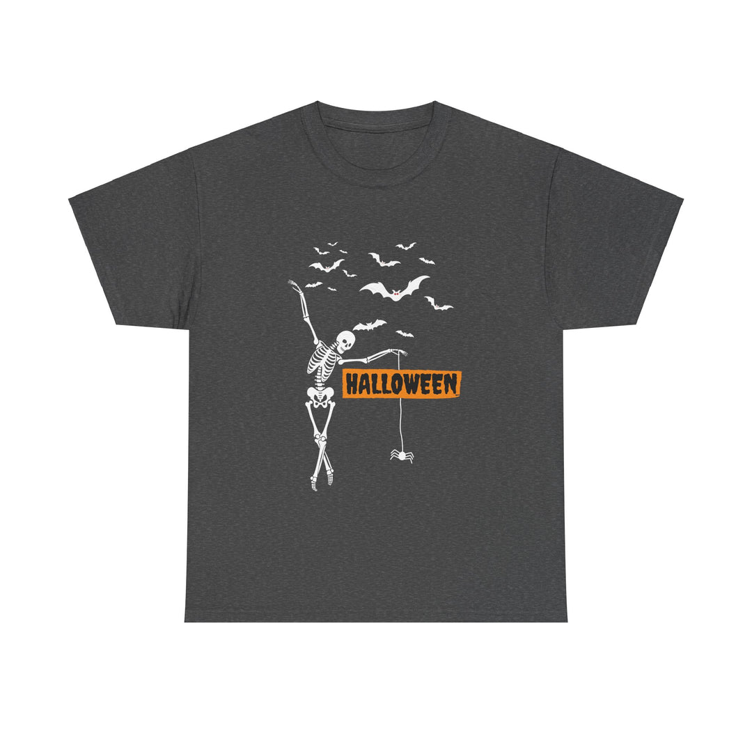 Cute Dancing Skeleton Halloween T-Shirt, Halloween Party Pumpkin Skeleton Dance Shirt Gift For Men Women