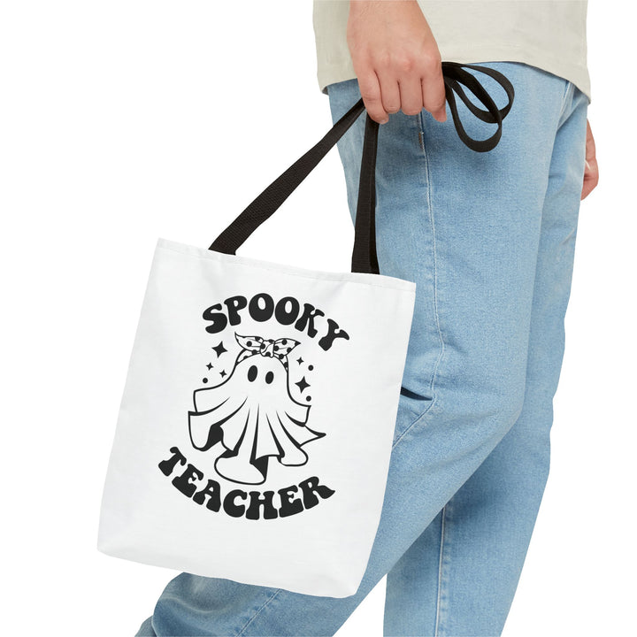 Spooky Teacher Halloween Teacher Tote Bag, Halloween Party Pumpkin Ghost Witch Teaching Lover Tote Bag Gift For Men Women