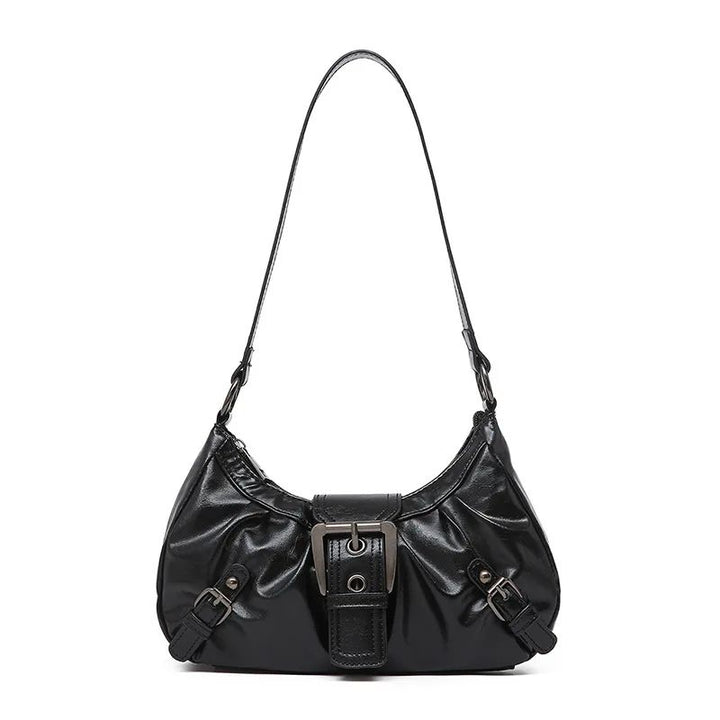 Y2K Retro Pleated Hobo Shoulder Bag for Women | Maillard Underarm Clutch Handbag