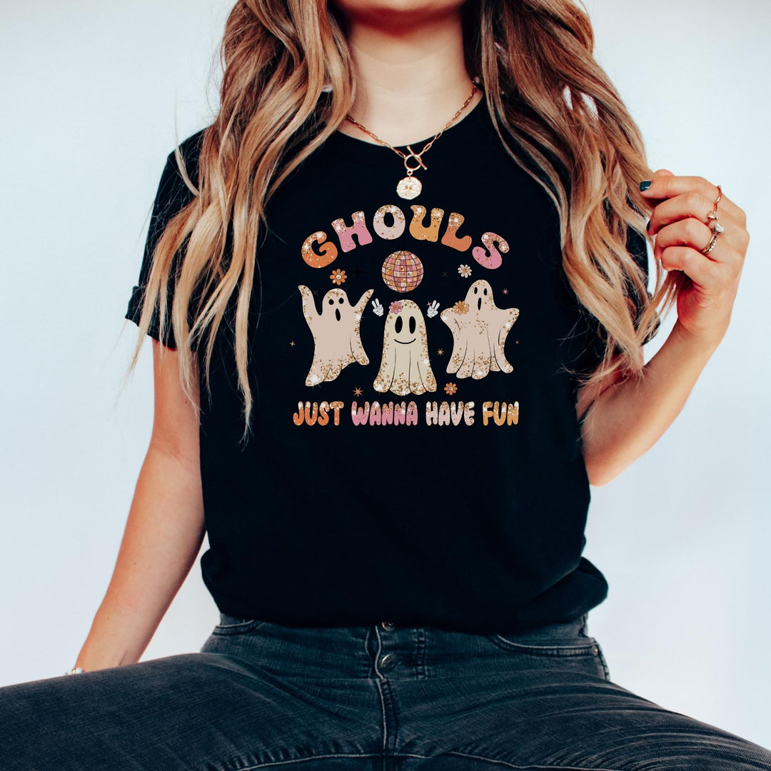 Ghouls Just Wanna Have Fun Funny Halloween Tshirt, Halloween Party Pumpkin Scary Ghost Lover Shirt Gift For Girls Women