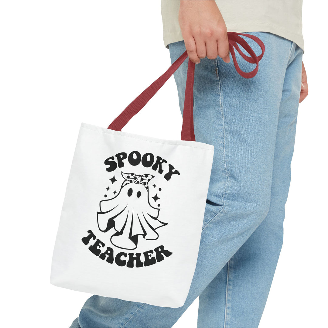 Spooky Teacher Halloween Teacher Tote Bag, Halloween Party Pumpkin Ghost Witch Teaching Lover Tote Bag Gift For Men Women