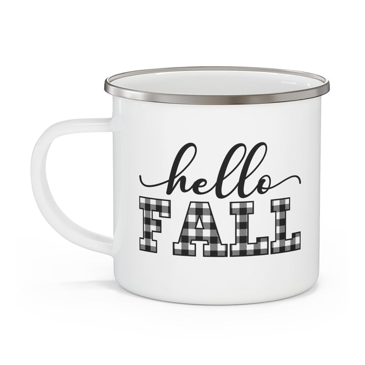 Hello Fall Thanksgiving Camping Mug, Happy Thanksgiving Day Turkey Fall Autumn Lover Mug Gift For Men Women