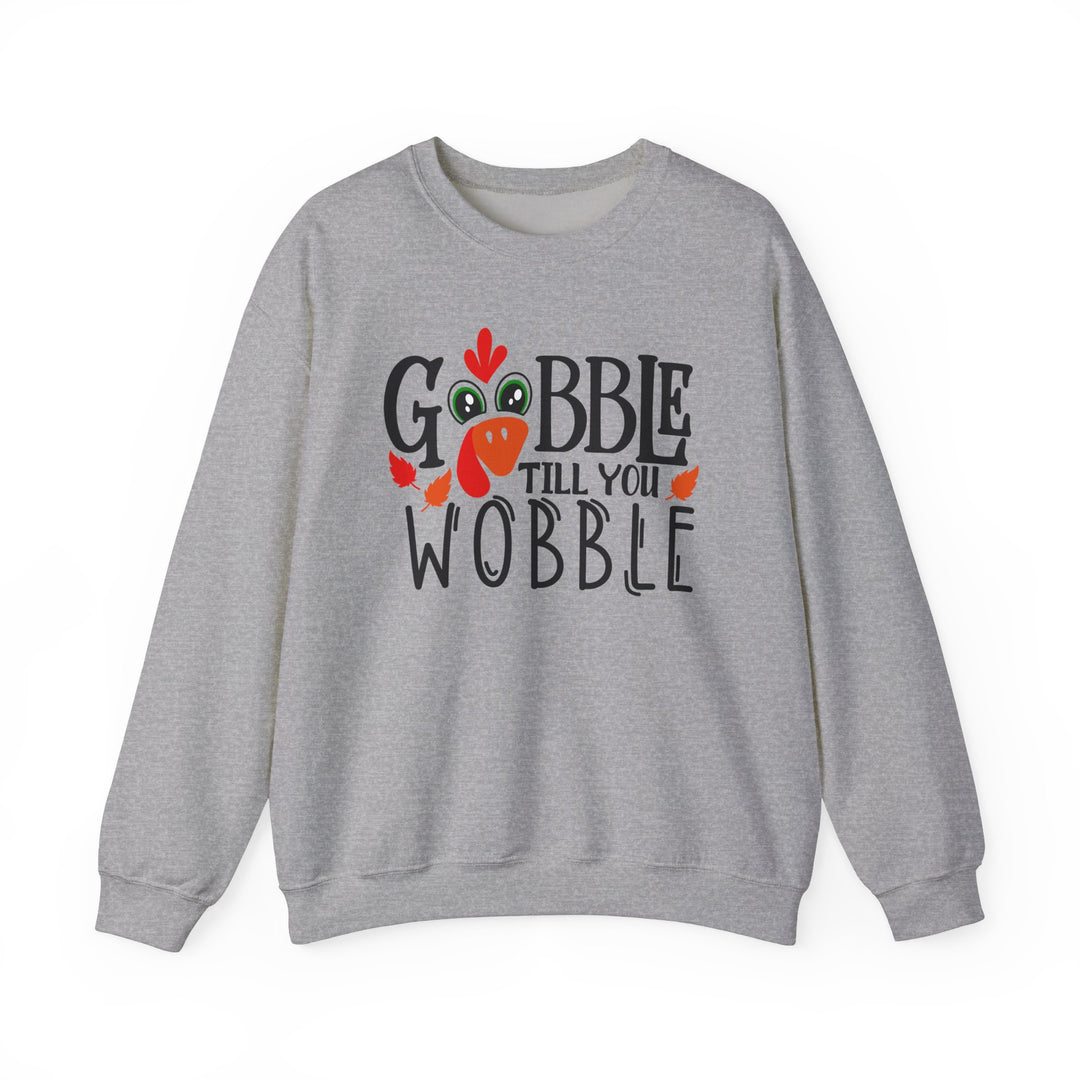 Gobble Till You Wobble Fall Thanksgiving Sweatshirt, Happy Thanksgiving Day Turkey Fall Autumn Lover Sweatshirt Gift For Men Women