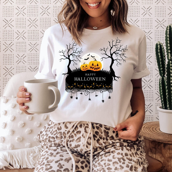 Happy Halloween Tshirt, Halloween Party Scary Pumpkin Skeleton Ghost Lover Shirt Gift For Men Women