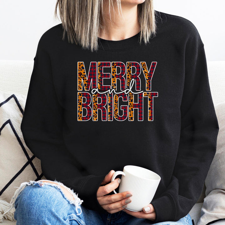 Merry And Bright Christmas Sweatshirt, Family Christmas Party Santa Lover Holiday Sweatshirt Gift For Men Women