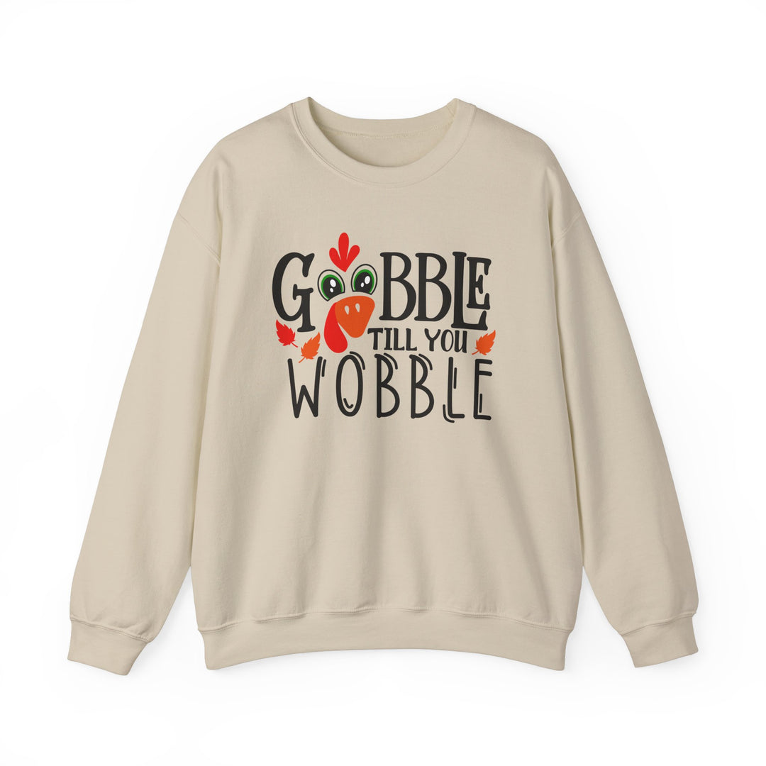 Gobble Till You Wobble Fall Thanksgiving Sweatshirt, Happy Thanksgiving Day Turkey Fall Autumn Lover Sweatshirt Gift For Men Women