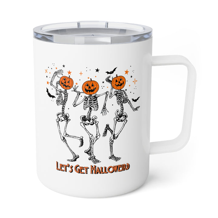 Let's Get Halloweird Dancing Skeleton Halloween Mug, Halloween Party Pumpkin Skeleton Dance Mug Gift For Men Women