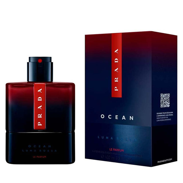 Prada Luna Rossa Ocean Le Parfum For Men Luxury Fragrance Refillable Spray 3.3 Oz