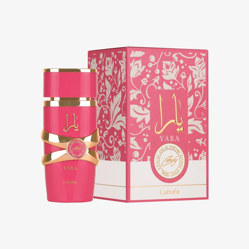 Lattafa Yara Candy EDP For Women Long Lasting Sweet Fruity Vanilla Fragrance 3.4 Oz