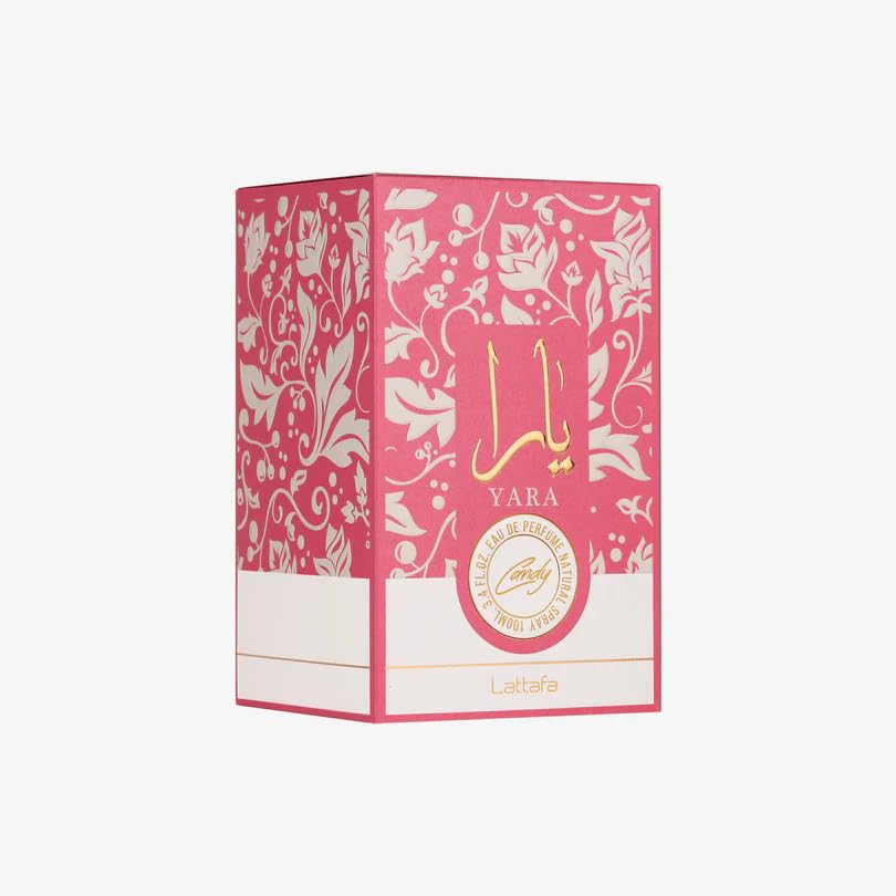 Lattafa Yara Candy EDP For Women Long Lasting Sweet Fruity Vanilla Fragrance 3.4 Oz