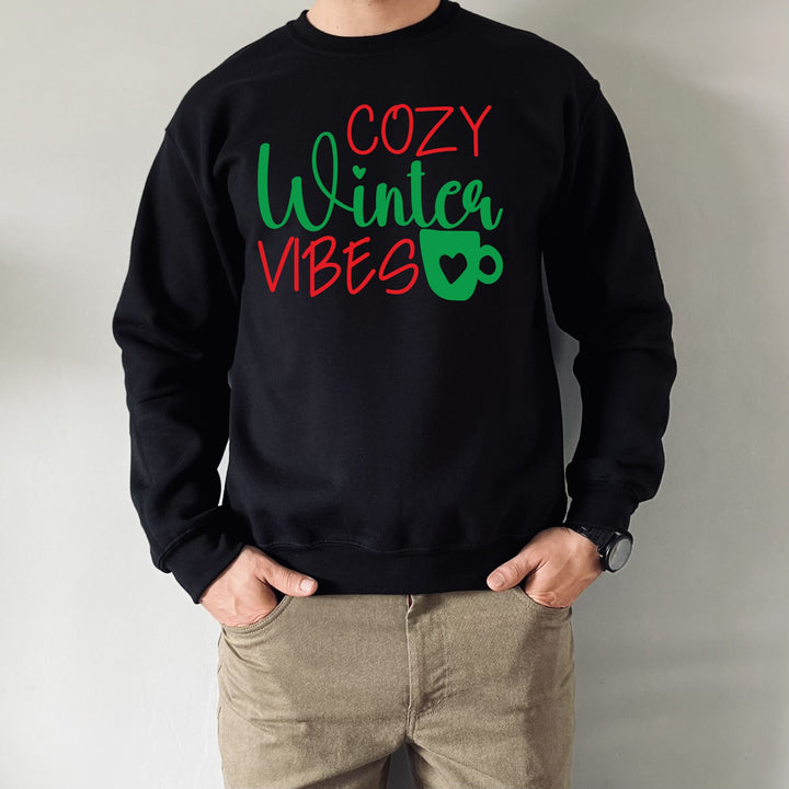 Cozy Winter Vibes Fall Thanksgiving Sweatshirt, Happy Thanksgiving Day Turkey Fall Autumn Lover Sweatshirt Gift For Men Women