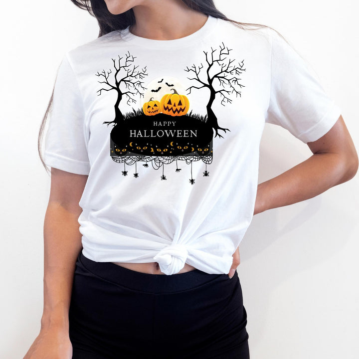 Happy Halloween Tshirt, Halloween Party Scary Pumpkin Skeleton Ghost Lover Shirt Gift For Men Women