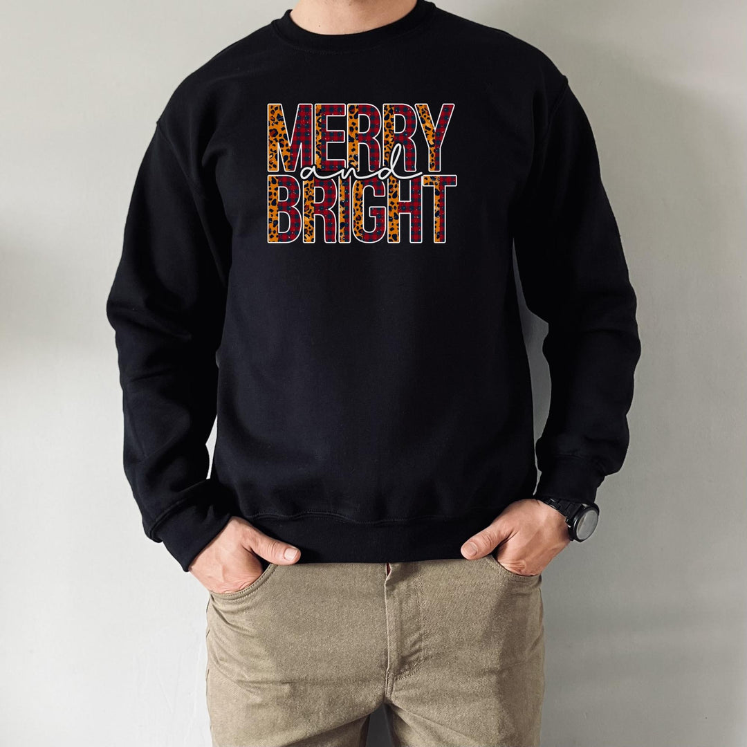 Merry And Bright Christmas Sweatshirt, Family Christmas Party Santa Lover Holiday Sweatshirt Gift For Men Women