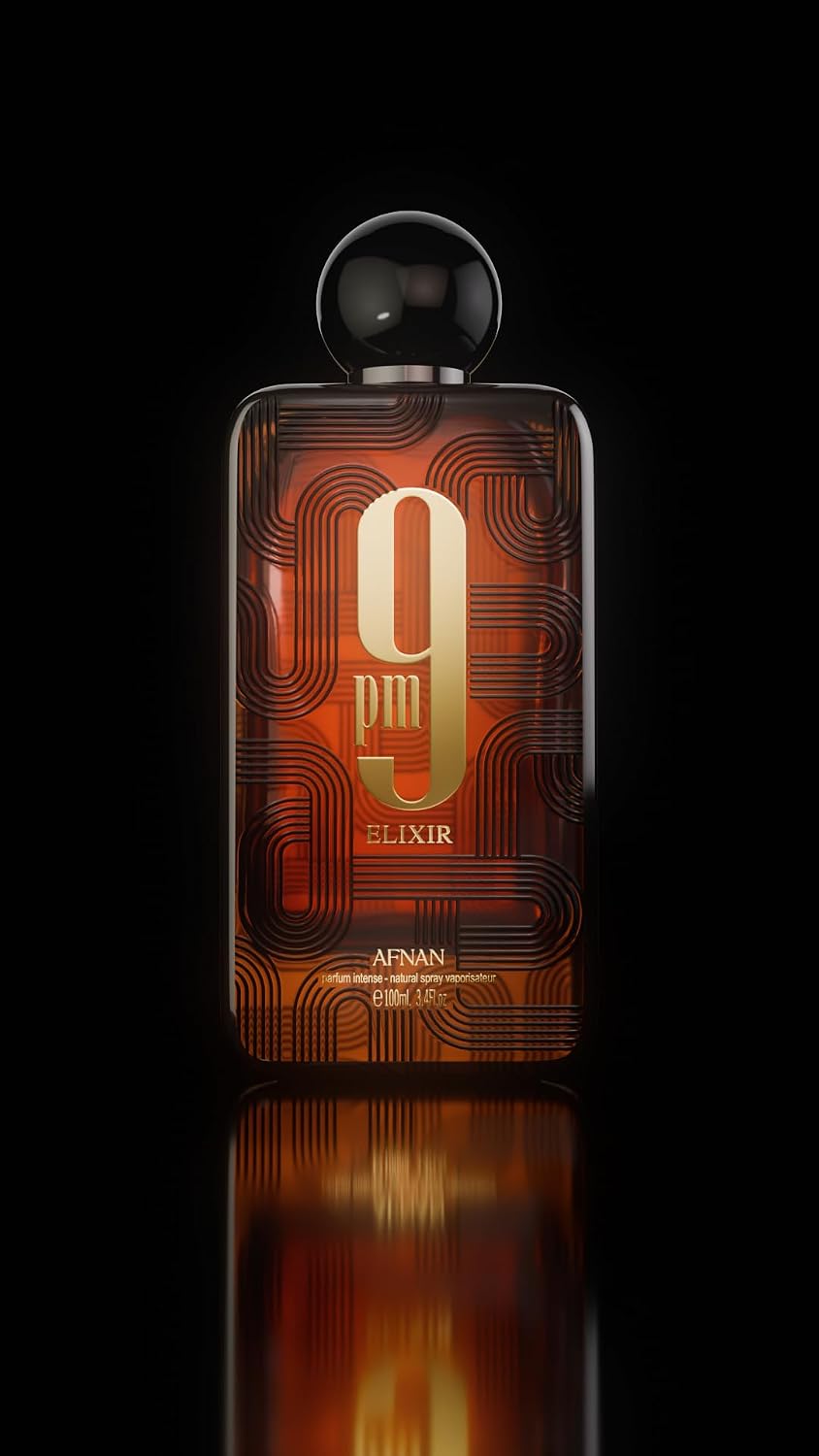 Afnan 9 PM Elixir Extrait De Parfum Unisex Long Lasting Sweet Spicy Fragrance 3.4 Oz