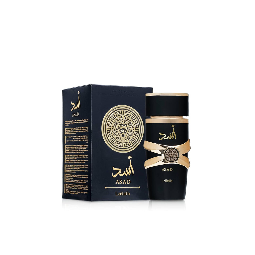 Lattafa Asad EDP For Unisex Long Lasting Warm Spicy Vanilla Fragrance 3.4 Oz