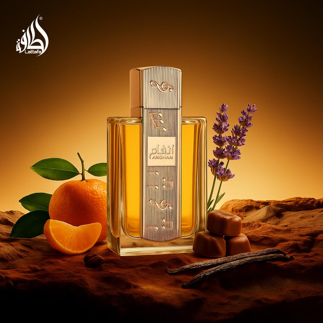 Lattafa Angham EDP For Unisex Long Lasting Citrus Vanilla Amber Fragrance 3.4 Oz