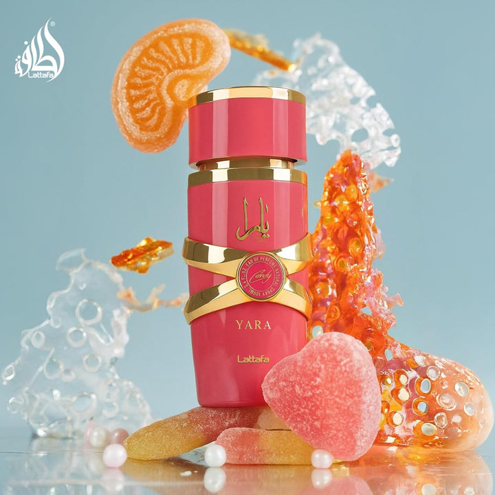 Lattafa Yara Candy EDP For Women Long Lasting Sweet Fruity Vanilla Fragrance 3.4 Oz