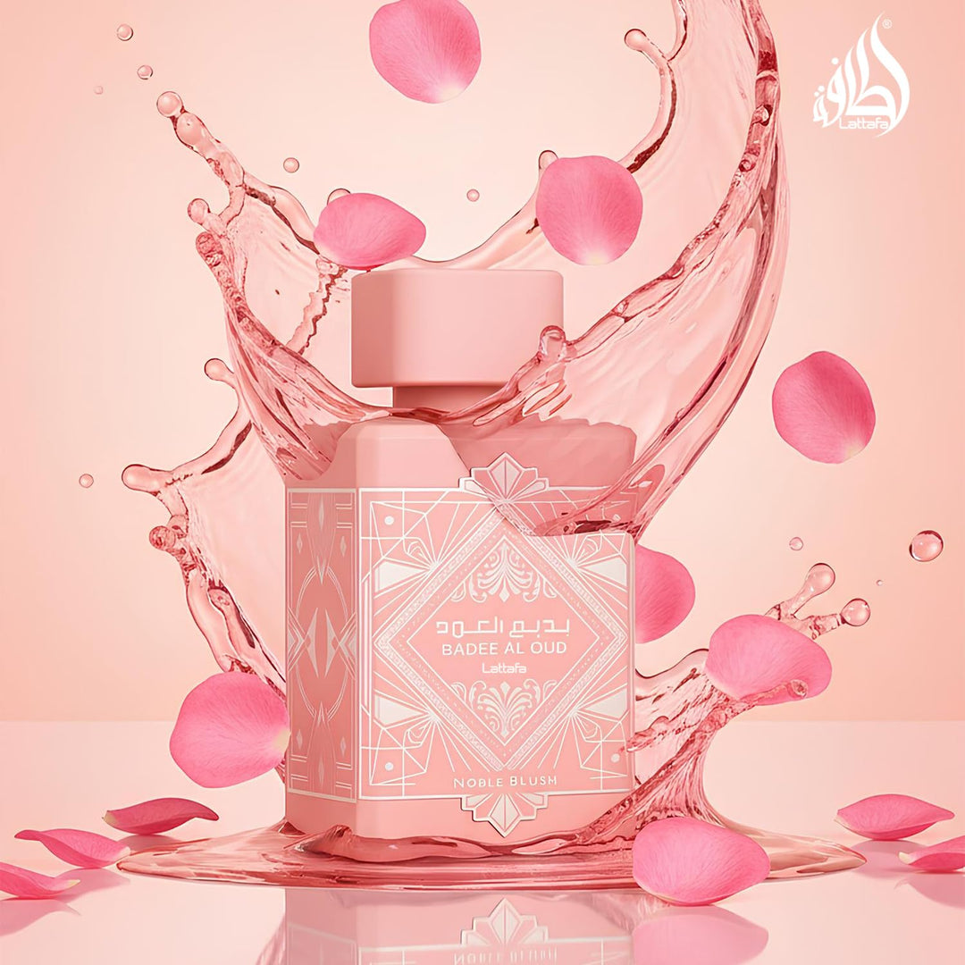 Lattafa Bade'e Al Oud Noble Blush EDP Unisex Vanilla Floral Fragrance 3.4 Oz