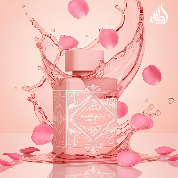 Lattafa Bade'e Al Oud Noble Blush EDP Unisex Vanilla Floral Fragrance 3.4 Oz