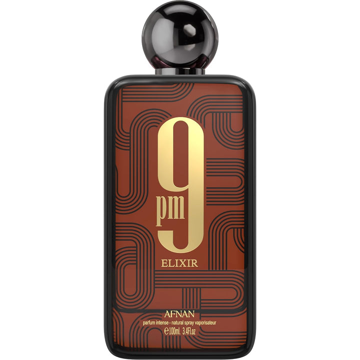 Afnan 9 PM Elixir Extrait De Parfum Unisex Long Lasting Sweet Spicy Fragrance 3.4 Oz