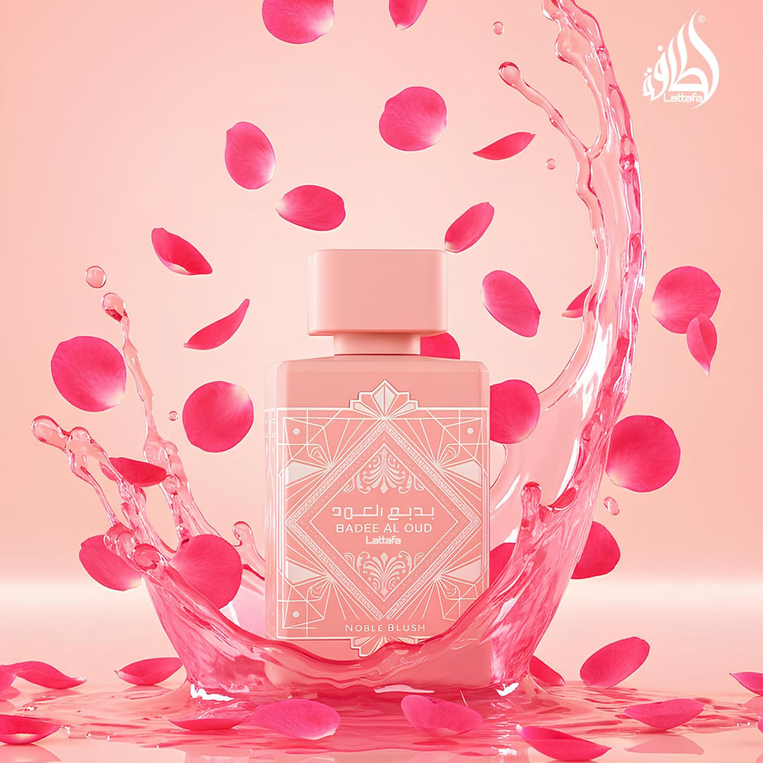 Lattafa Bade'e Al Oud Noble Blush EDP Unisex Vanilla Floral Fragrance 3.4 Oz