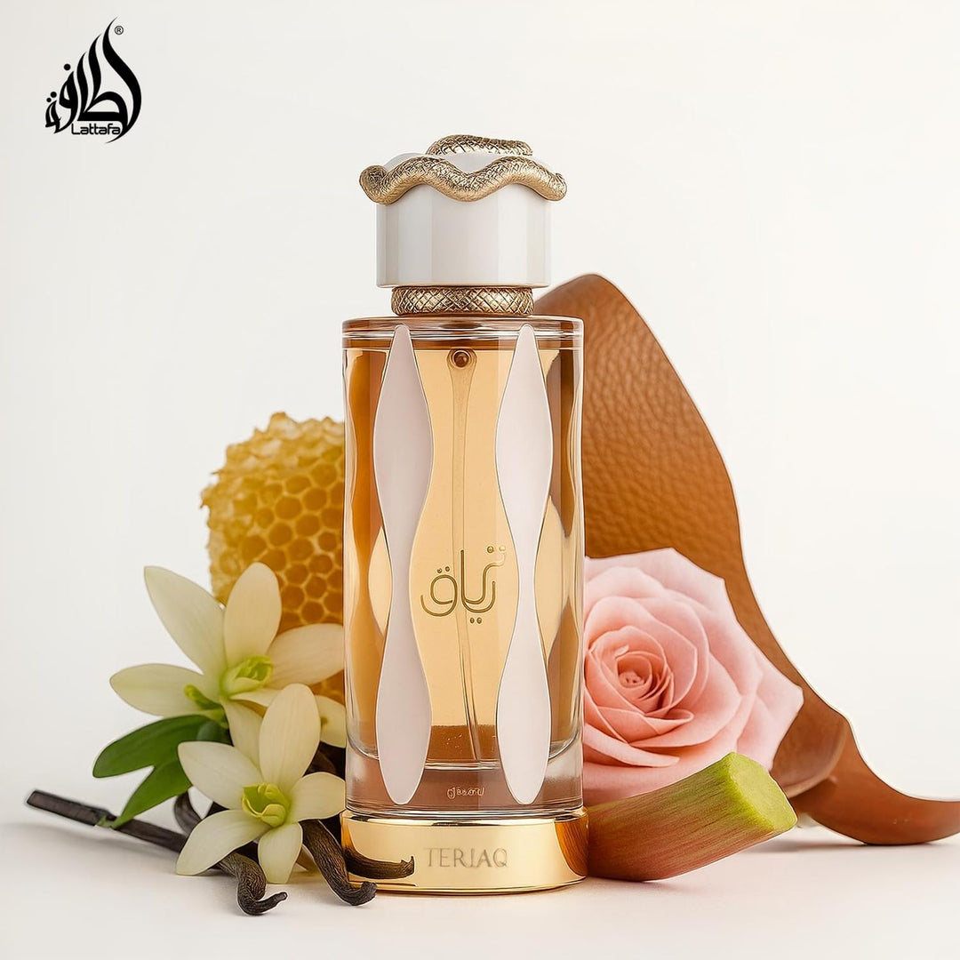 Lattafa Teriaq EDP Unisex Long Lasting Sweet Fruity Vanilla Fragrance 3.4 Oz