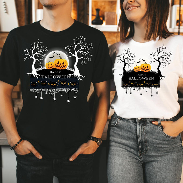 Happy Halloween Tshirt, Halloween Party Scary Pumpkin Skeleton Ghost Lover Shirt Gift For Men Women