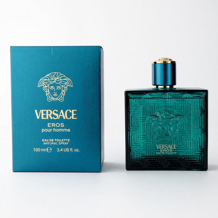 Versace Eros Eau De Toilette Spray Natural Spray For Men Luxury Fragrance 3.4 Oz