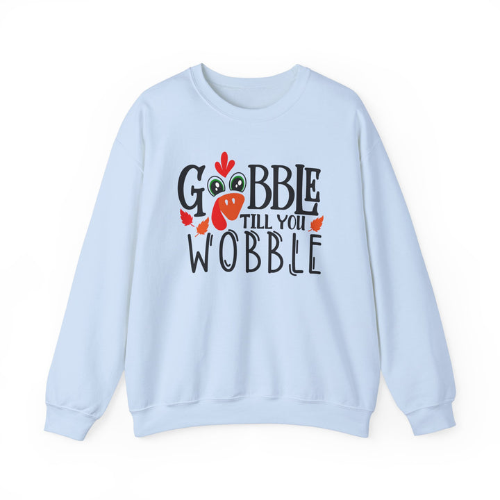 Gobble Till You Wobble Fall Thanksgiving Sweatshirt, Happy Thanksgiving Day Turkey Fall Autumn Lover Sweatshirt Gift For Men Women