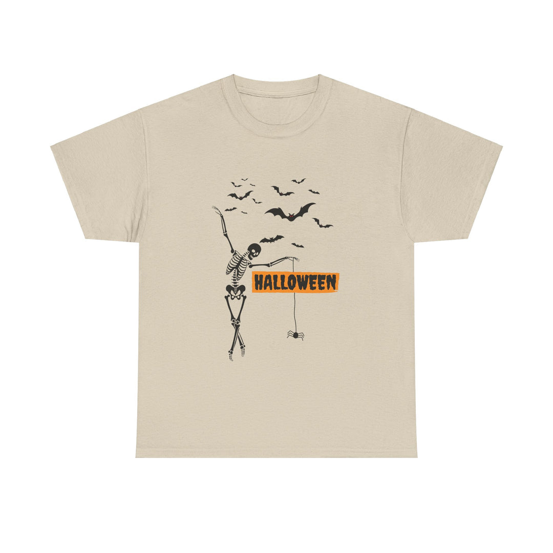 Cute Dancing Skeleton Halloween T-Shirt, Halloween Party Pumpkin Skeleton Dance Shirt Gift For Men Women