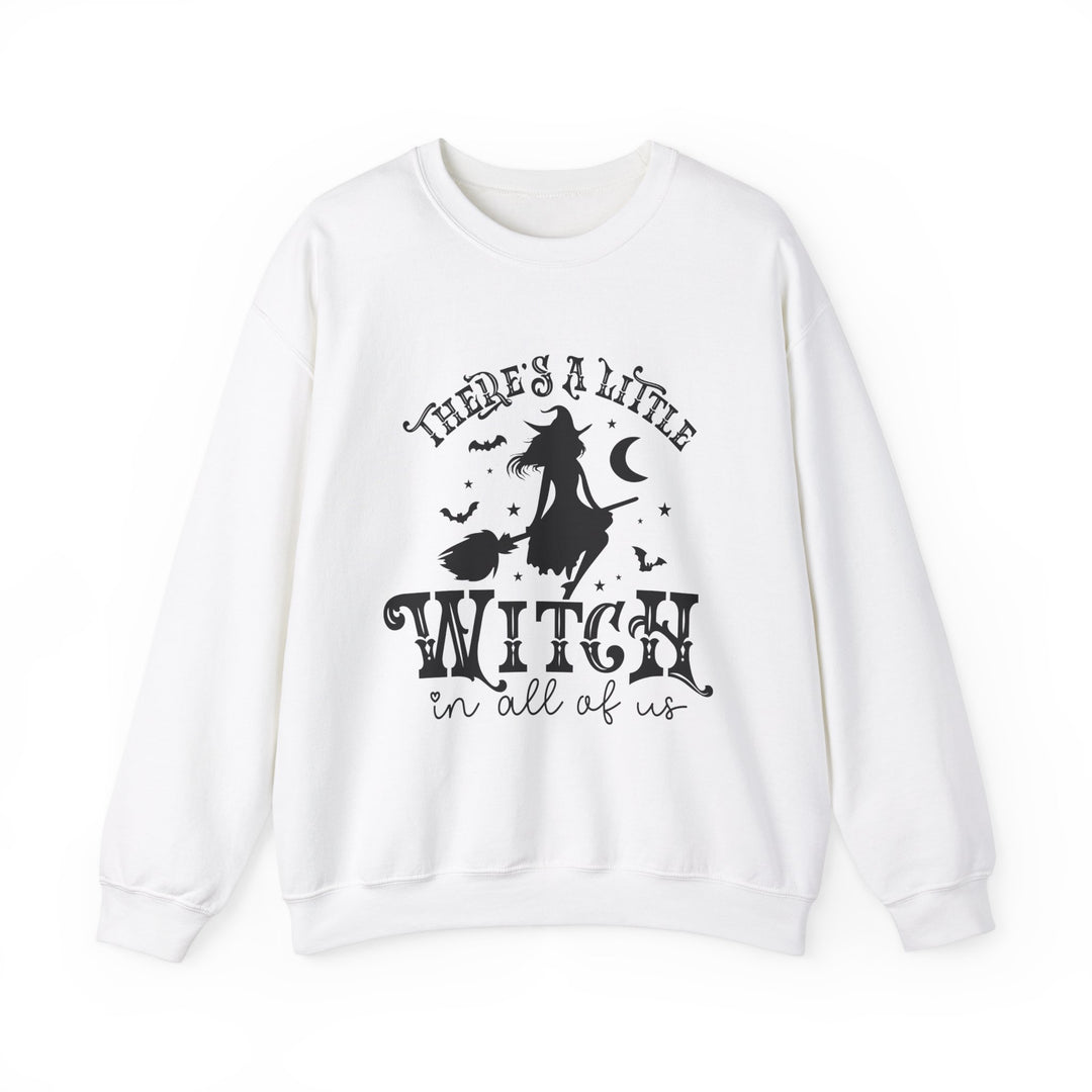 There's A Little Witch In All Of Us Halloween Sweatshirt Crewneck, Halloween Party Pumpkin Witch Lover Sweatshirt Gift For Girls Women