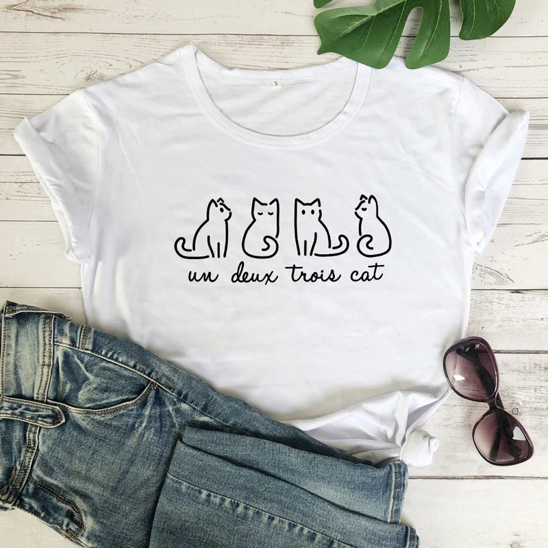 Cat Charm Casual Summer Tee