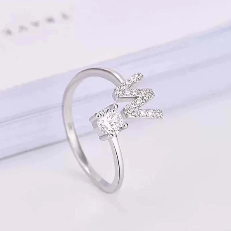 AlphaAura Initial Elegance Rings Set