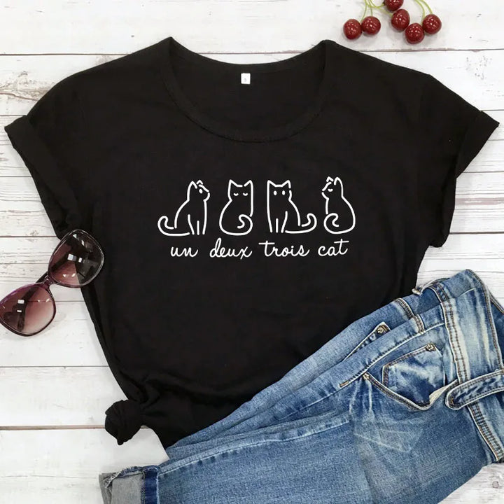 Cat Charm Casual Summer Tee