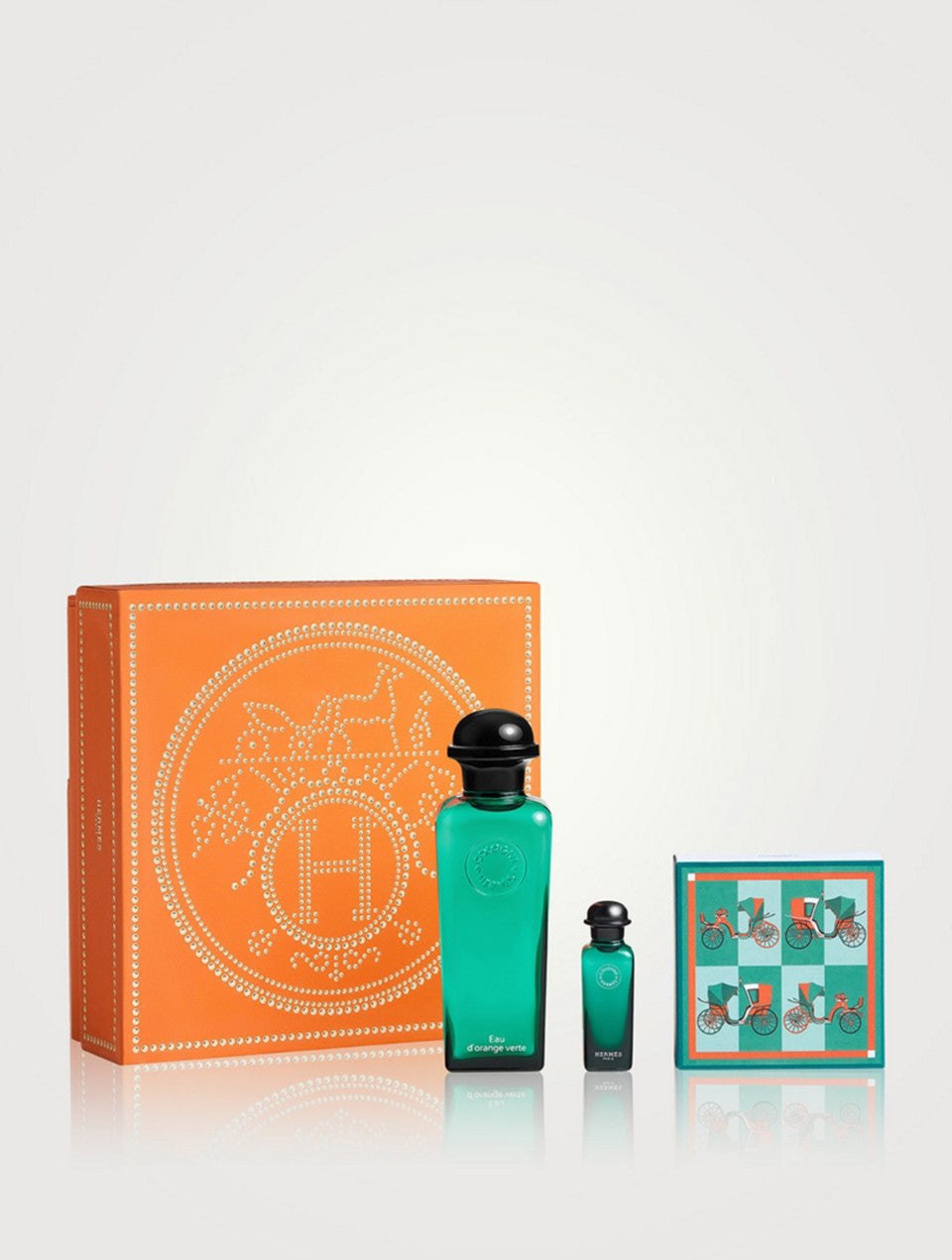 Hermès Eau d'Orange Verte Gift Set Unisex Fresh Citrus Fragrance 3 Piece 3.3 Oz + 7.5 ML + 1.7 Oz