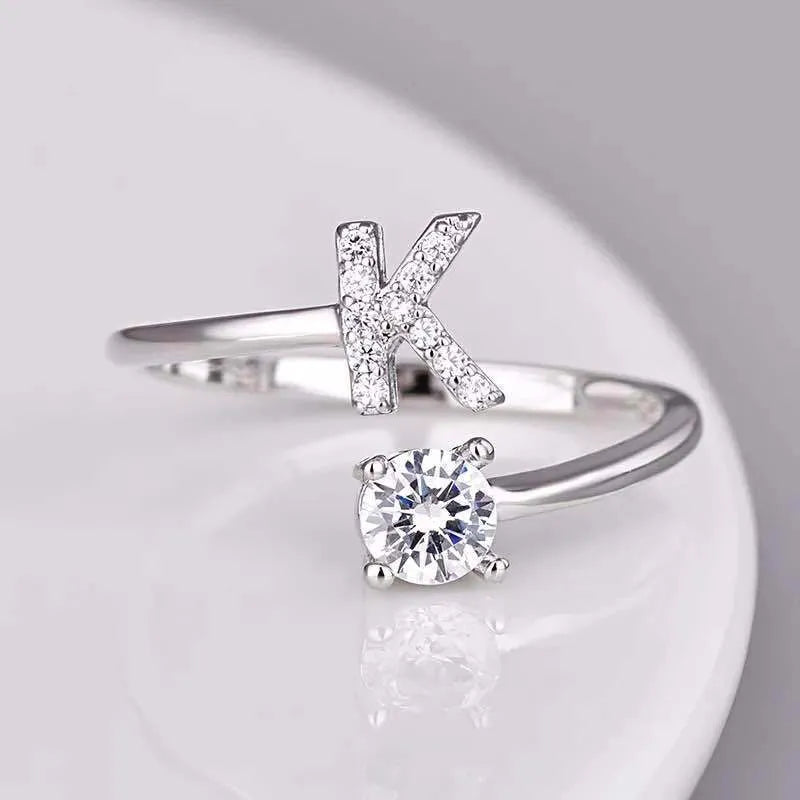 AlphaAura Initial Elegance Rings Set