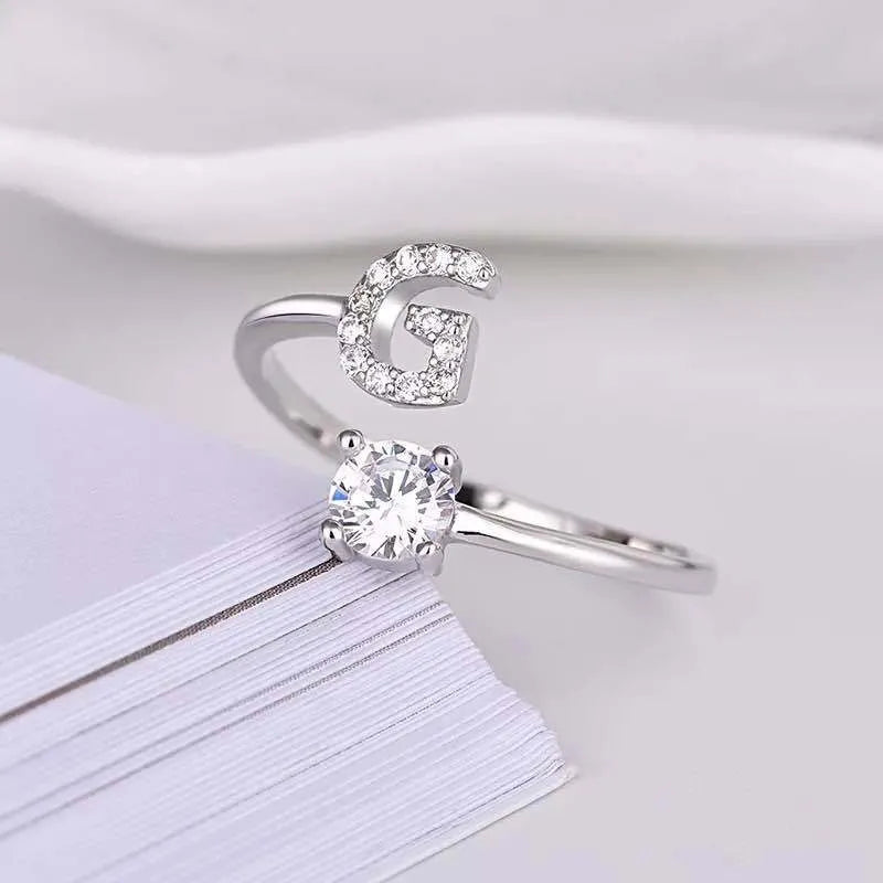 AlphaAura Initial Elegance Rings Set